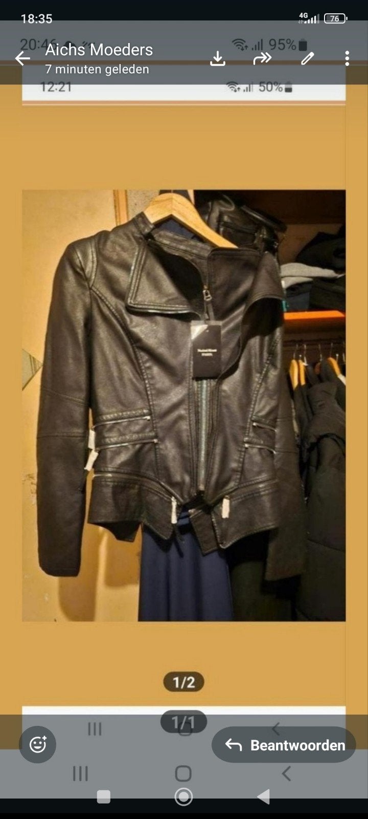 Stijlvol Zwart Leren Jasje - Nieuw met label, Maat 38/40 (M), Zwart, Nieuw, Ophalen of Verzenden