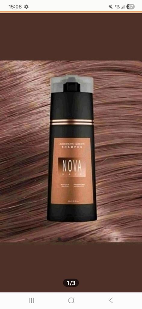 Nieuwe en ongeopende Nova Hair Light Brown Hair Dye Shampoo., Ophalen of Verzenden, Nieuw, Overige typen