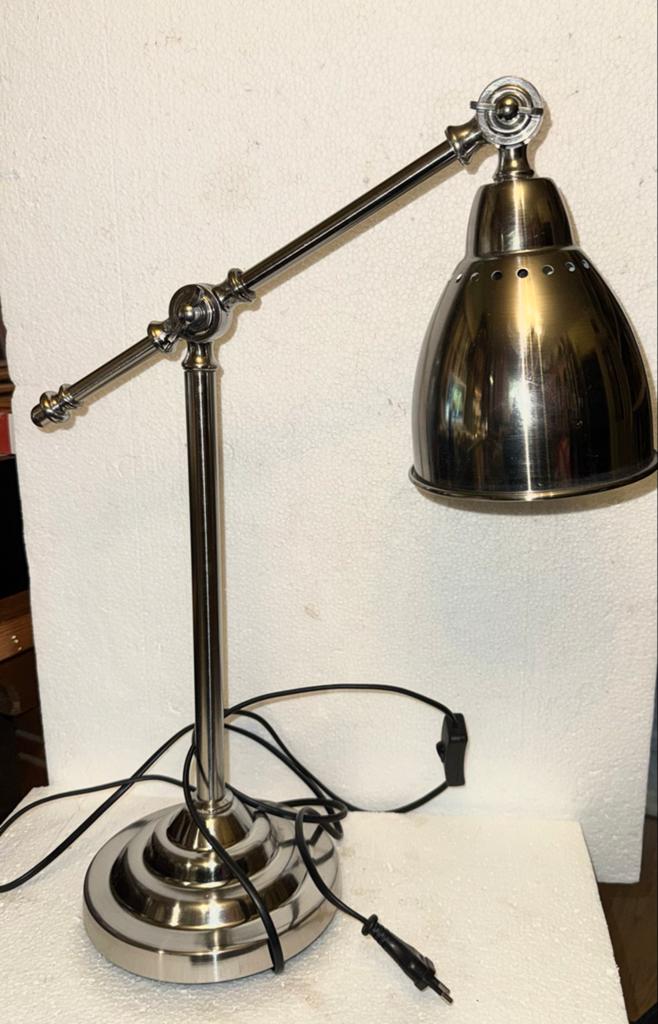 Vintage verstelbare bureaulamp/tafellamp, metaal, Ophalen of Verzenden, Zo goed als nieuw, Metaal, 50 tot 75 cm