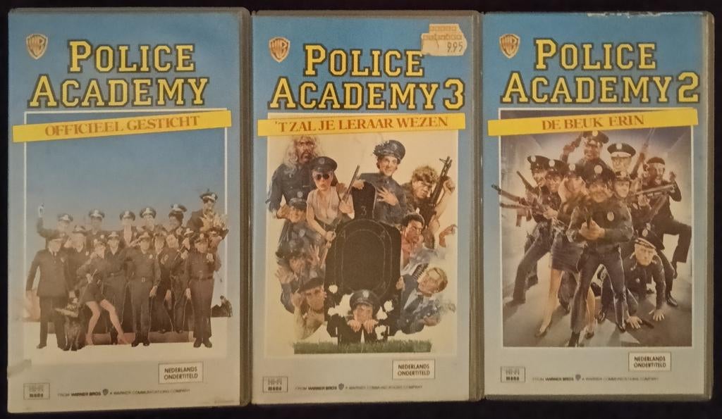 Police Academy 1 t/m 3 vhs, Alle leeftijden, Ophalen of Verzenden, Zo goed als nieuw, Komedie