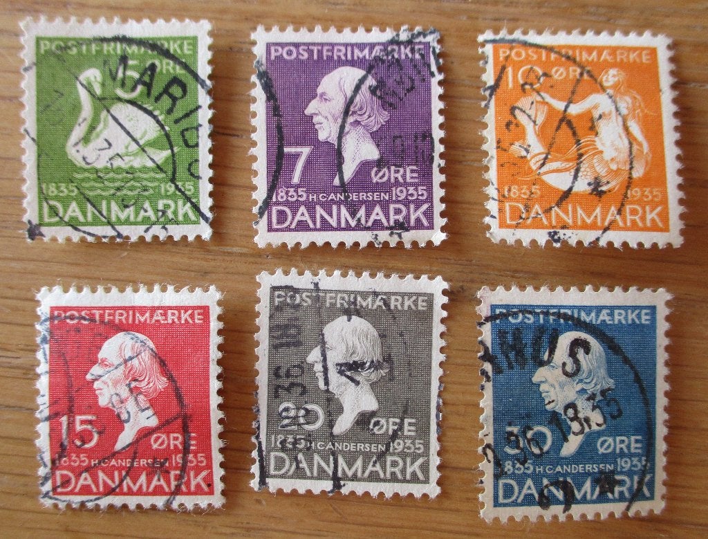 Denemarken, serie Sprookjes van Andersen, 1935, Verzenden, Denemarken, Gestempeld