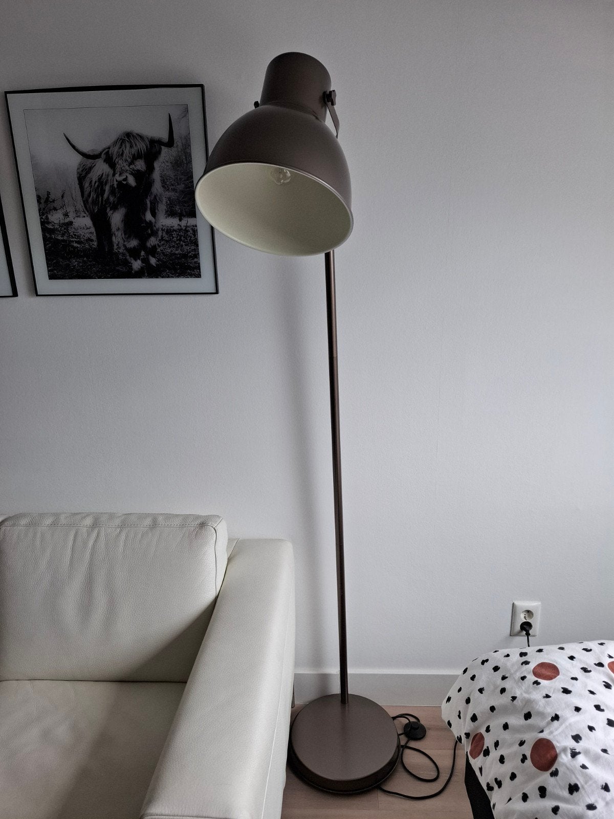 IKEA Hektar staande lamp - Brons, Huis en Inrichting, Ophalen, Gebruikt, E27 (groot), Metaal
