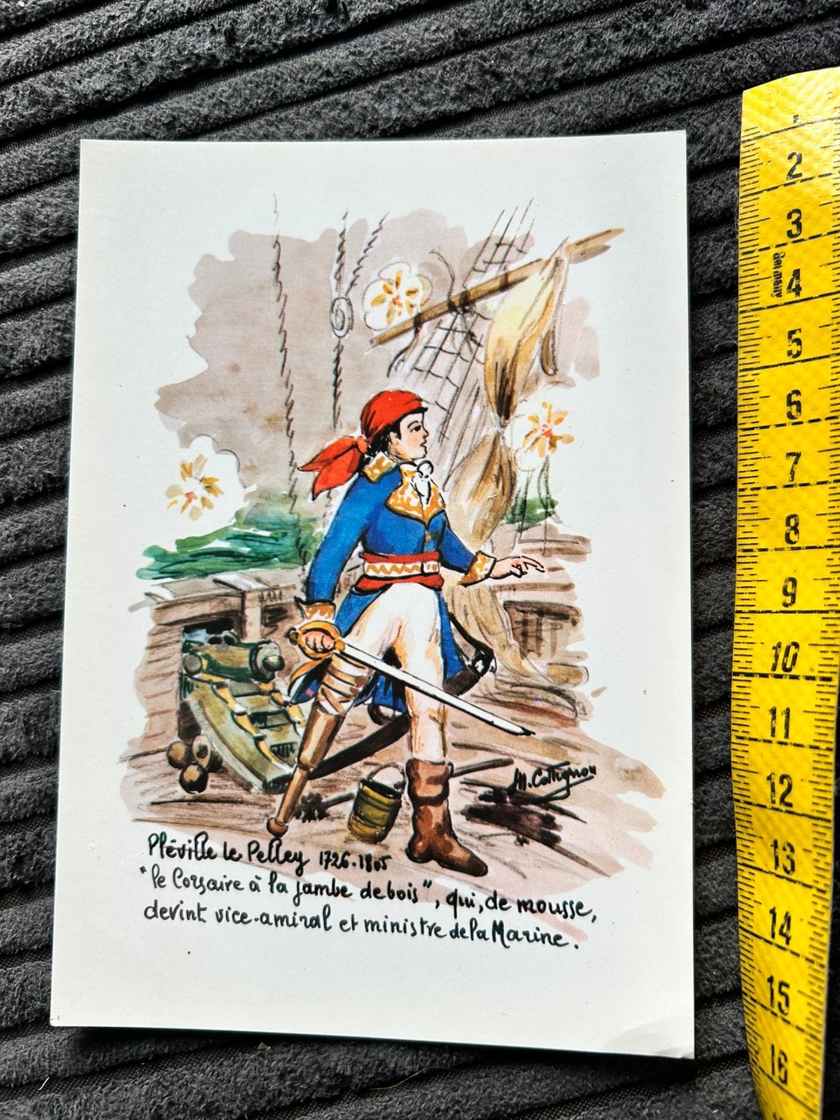 331. Kaart illustr Corsaire Celebre M.Collignon, Ophalen of Verzenden, 1980 tot heden