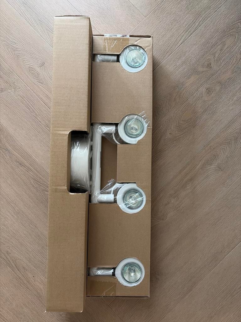 IKEA BERYLL Plafondspot 4-lichts wit 2 stuks, Halogeen, Metaal of Aluminium, Nieuw, Ophalen of Verzenden