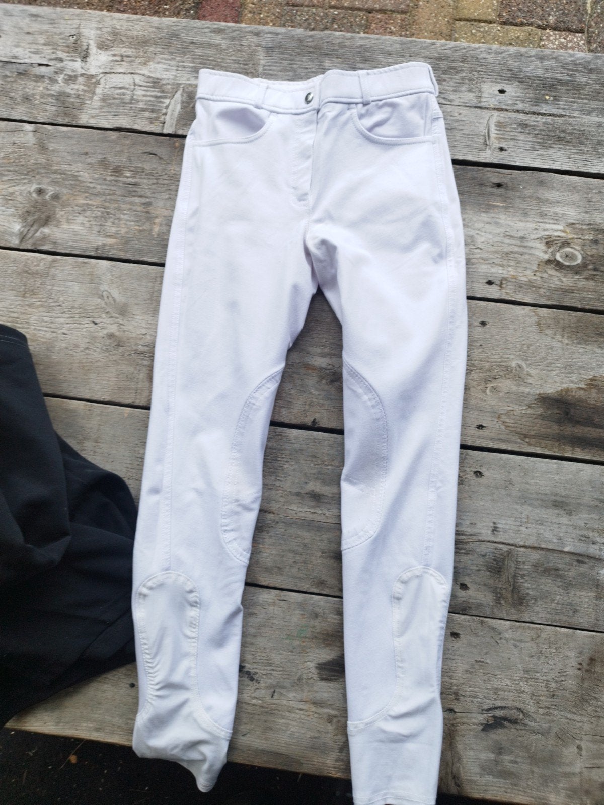 Witte rijbroek, Dieren en Toebehoren, Kinderen, Dressuur, Sierdetails, Overige maten