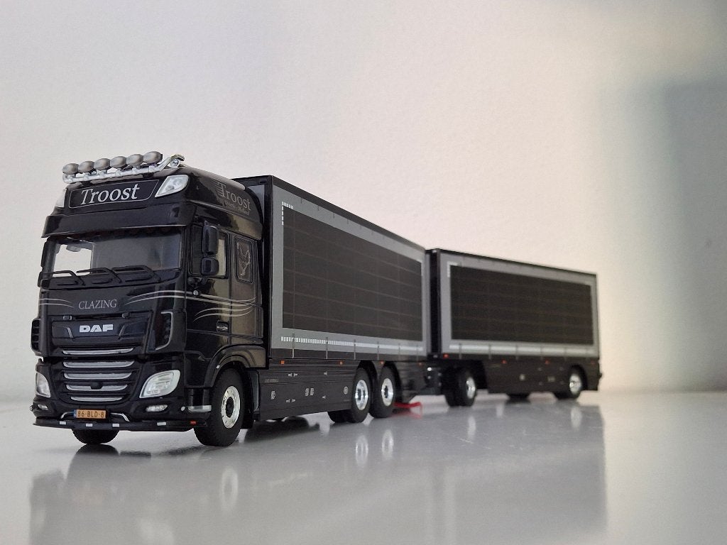 DAF XF SSC pluimvee combi Troost Otterlo, WSi 1/50, Hobby en Vrije tijd, Modelauto's | 1:50, Ophalen of Verzenden, Zo goed als nieuw