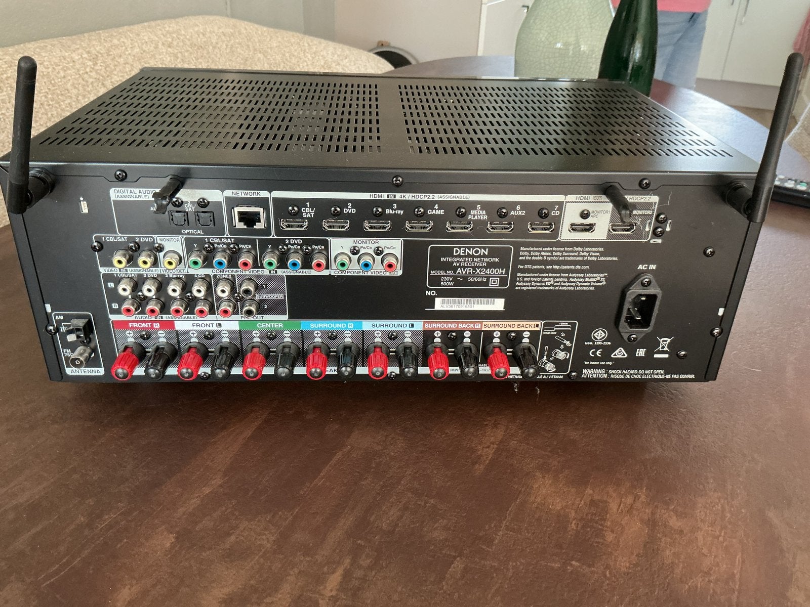 Denon AVR-X2400H AV Receiver - Zo goed als nieuw, Ophalen, Denon, Zo goed als nieuw, 120 watt of meer