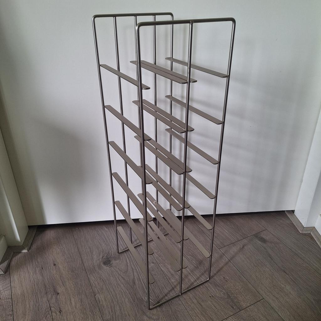 Metalen zilver/grijze Blomus Pilare wijnrek voor 12 flessen, Huis en Inrichting, Woonaccessoires | Wijnrekken, Ophalen of Verzenden