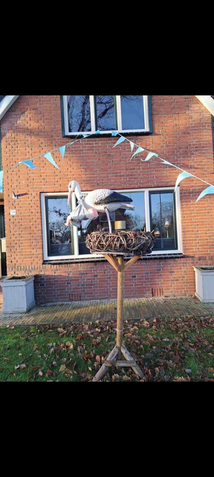 Te huur: ooievaar op nest €5,- per week, Ophalen