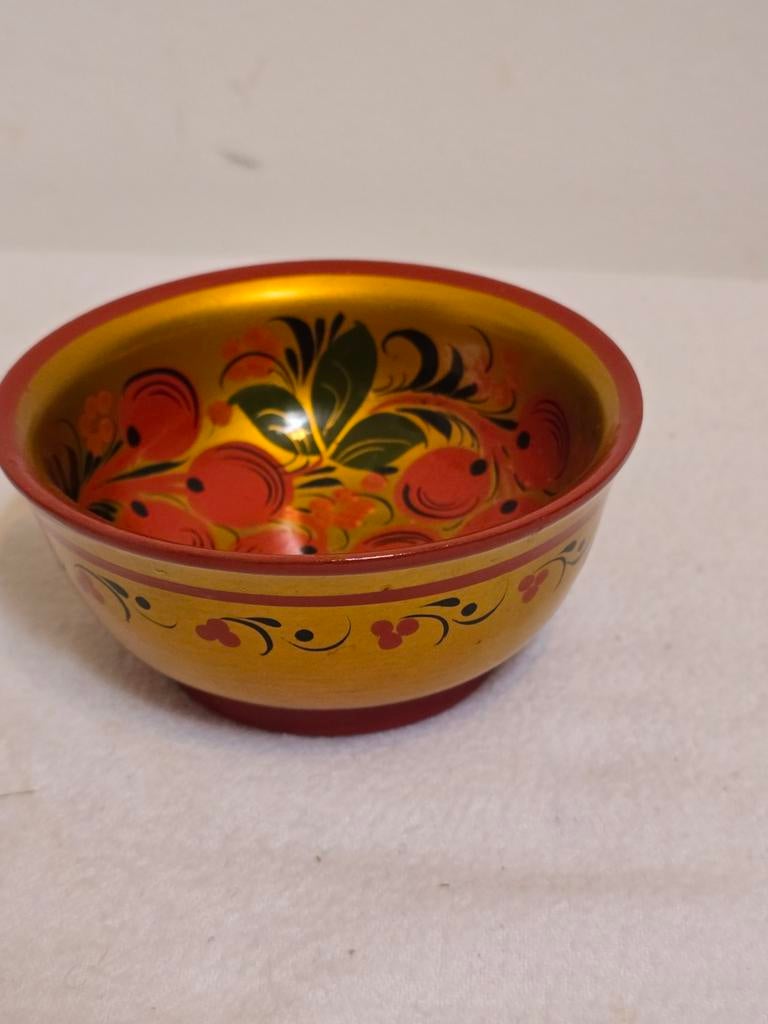Vintage houten bakjes USSR schaaltjes Wooden Russian Bowl, Antiek en Kunst, Ophalen