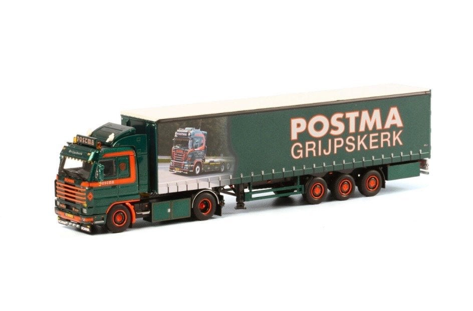 Gezocht: Postma Grijpskerk Scania 143 met trailer, Verzamelen, Ophalen of Verzenden, Gebruikt, Auto's