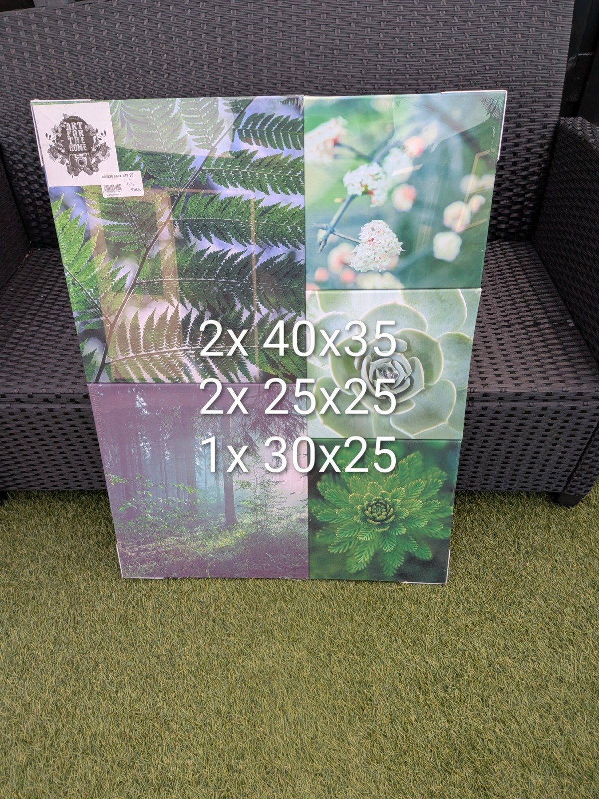 Schilderij op canvasdoek eindezomeractie 3x, Ophalen of Verzenden, Nieuw