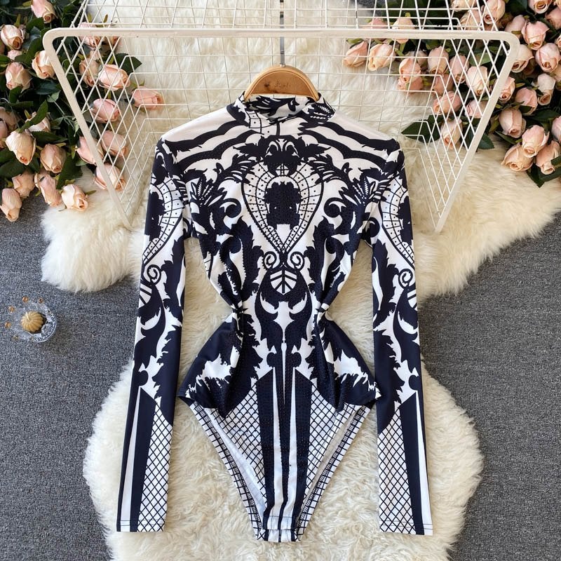 Zwart witte dames bodysuit / romper vrouwen festival feest, Kleding | Dames, Maat 38/40 (M), Verzenden, Nieuw, Overige thema's