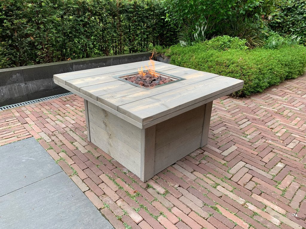 Vuurtafel Vierkant, Tuin en Terras, Vuurtafels, Nieuw, Ophalen