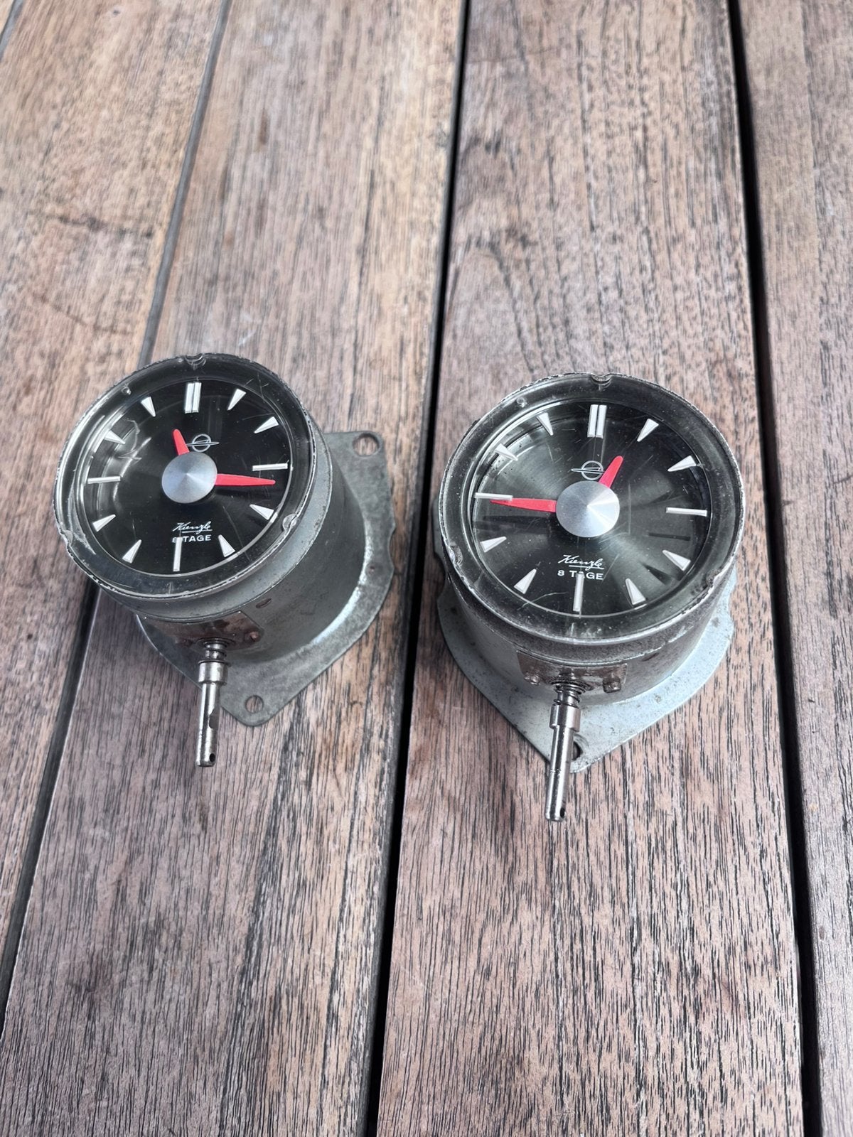 Autoklokje Opel Kienzle jaren 50/60 2x, Ophalen, Gebruikt, Opel