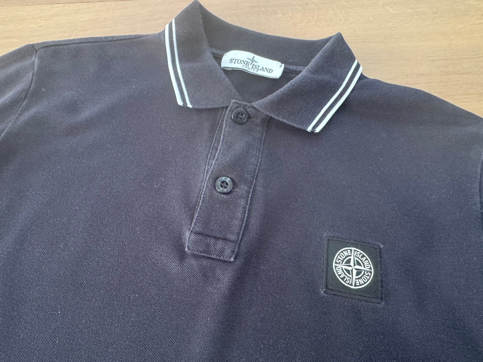 100% originele stone island polo trui zwart mt 170 XS, Kleding | Heren, Ophalen, Zo goed als nieuw, Maat 46 (S) of kleiner, Zwart
