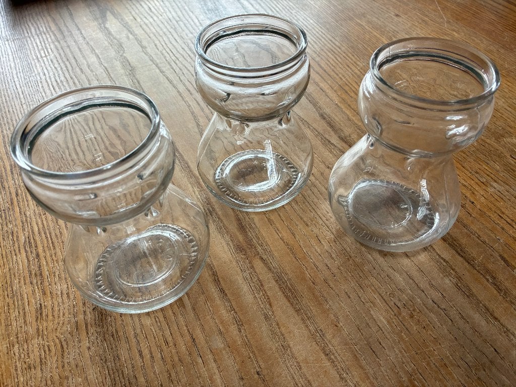 3x vintage Ofra bollenvaas bollenvaasje hyacintglas, Ophalen of Verzenden