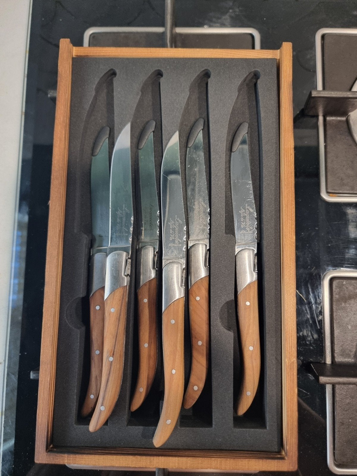 Laguiole steakmessen set - 6 stuks, Los bestek, Laguiole, Ophalen of Verzenden, Zo goed als nieuw