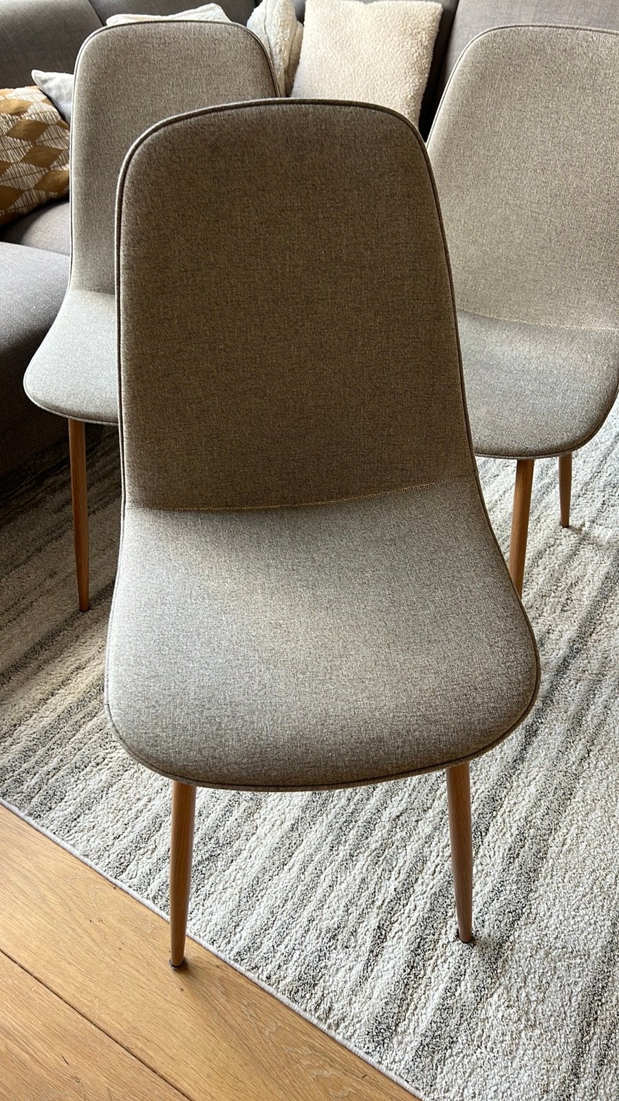 Eettafel stoelen beige, Ophalen, Zo goed als nieuw, Overige kleuren