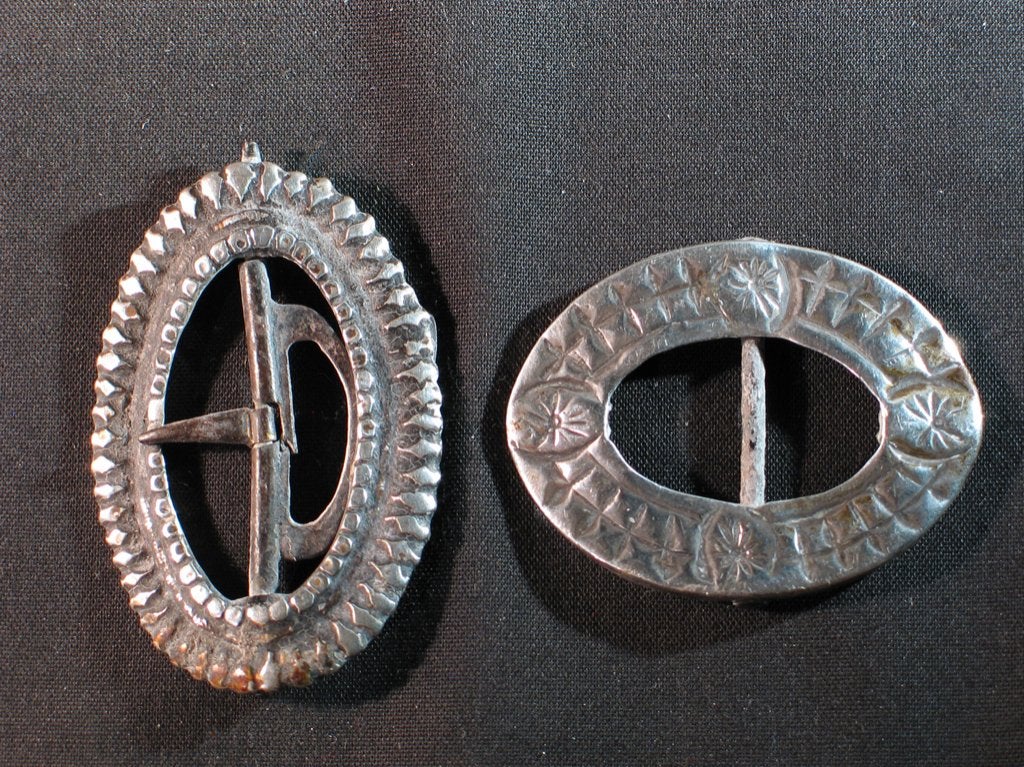 Twee gespen antiek zilver Staphorst 1850. 2119, Ophalen of Verzenden, Zilver