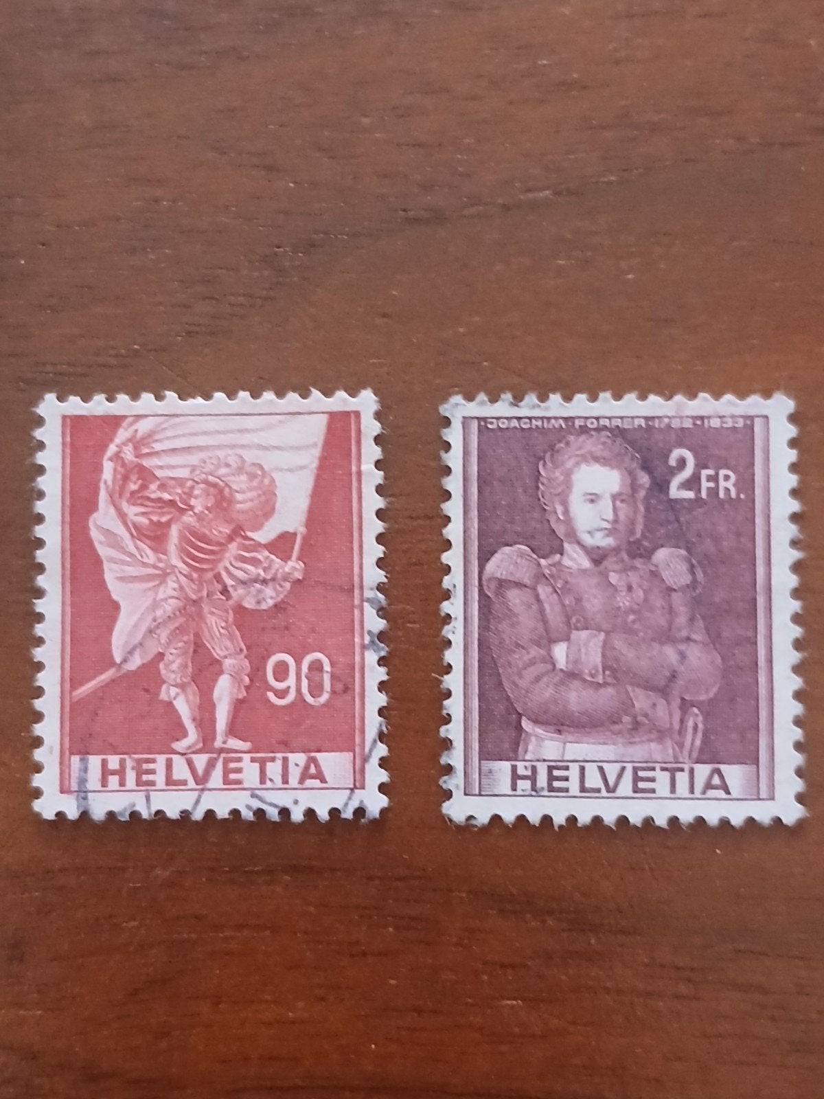 Twee Zwitserse postzegels uit 1941 - Helvetia, Ophalen of Verzenden, Postfris