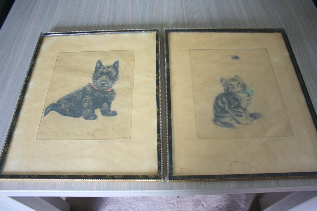 2 Etsen meta Pluckebaum, Antiek en Kunst, Kunst | Etsen en Gravures, Ophalen, Flora en Fauna, Ets