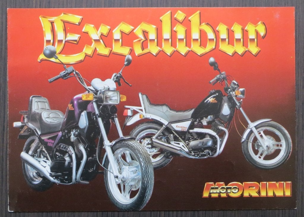 Folder Morini 350 / 501 Excalibur - 1986 - 4 blz (Italiaans), Verzenden, Overige merken