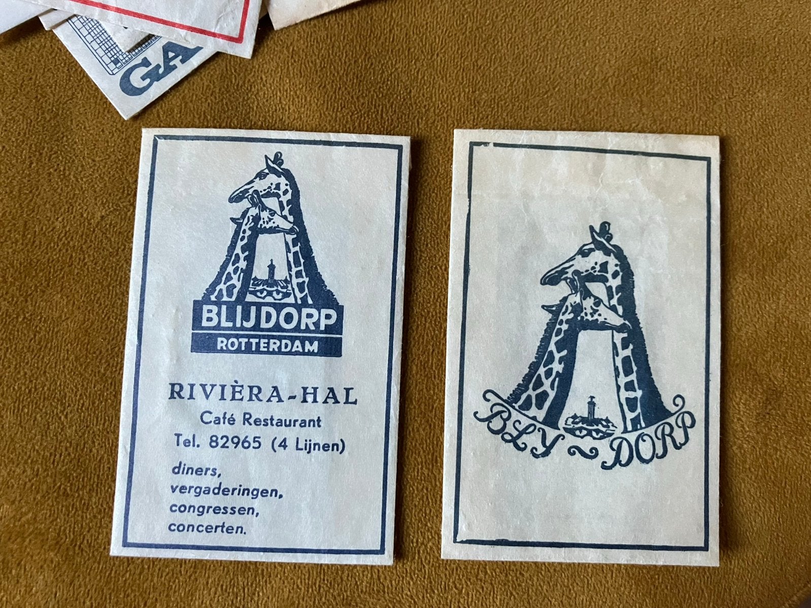 2 suikerzakjes Diergaarde Blijdorp Rotterdam, Ophalen of Verzenden