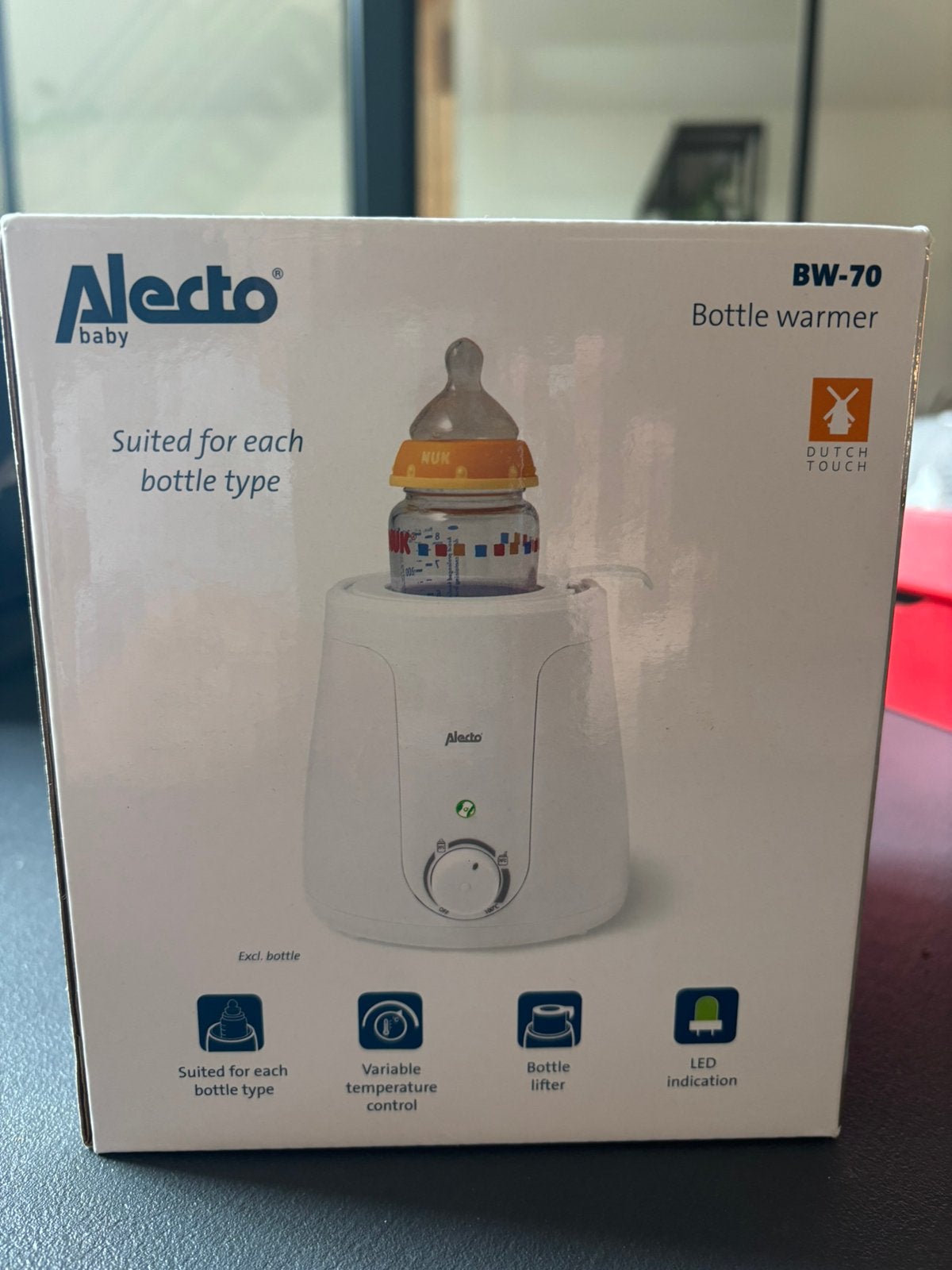 Alecto BW-70 flessenwarmer, Ophalen of Verzenden, Zo goed als nieuw, Flessen- of potjesverwarmer