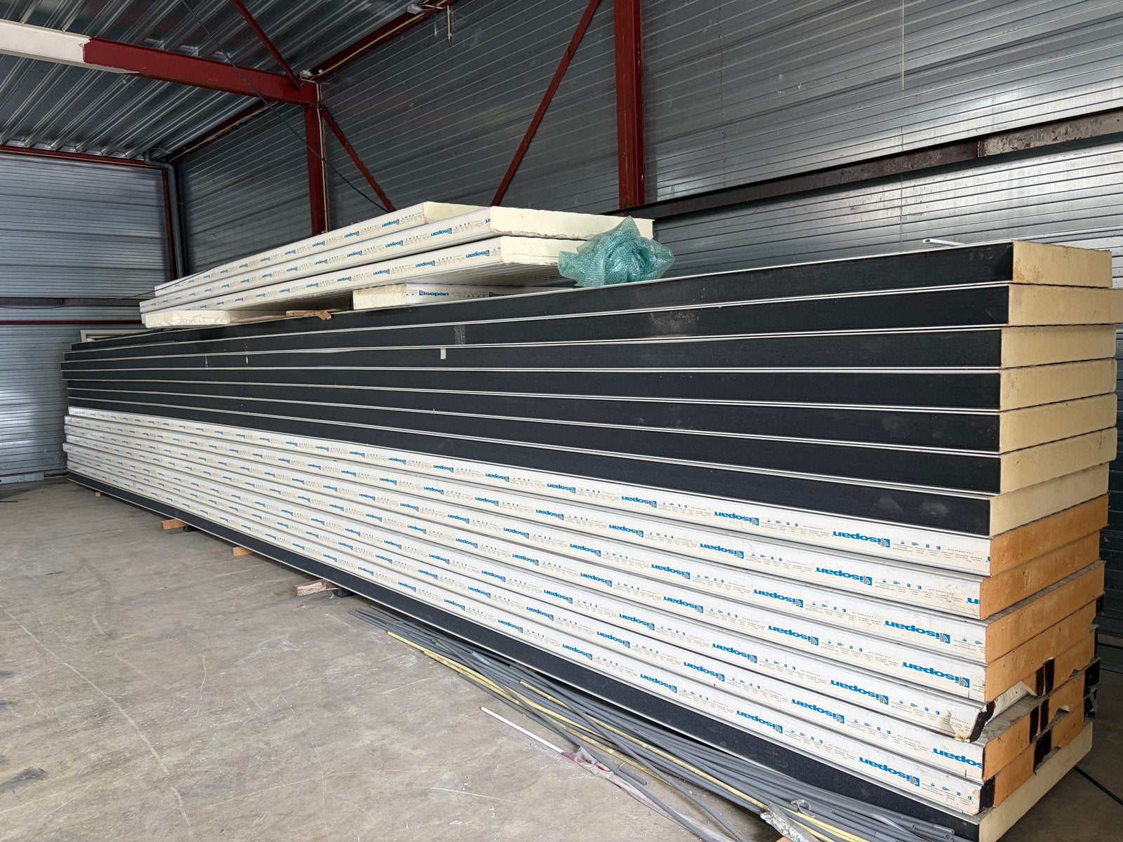 Isopan sandwichpanelen 12 cm dik, diverse lengtes, Ophalen, Gebruikt, Overige materialen, 100 mm of meer