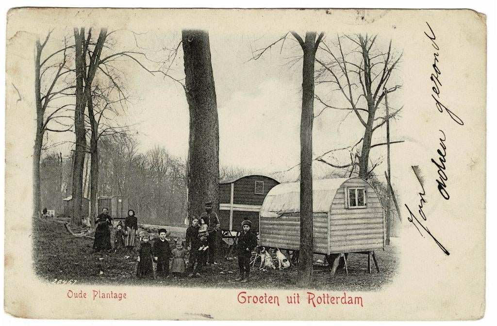 Rotterdam - Oude Plantage - woonwagens - 1904, Verzenden, Voor 1920, Zuid-Holland