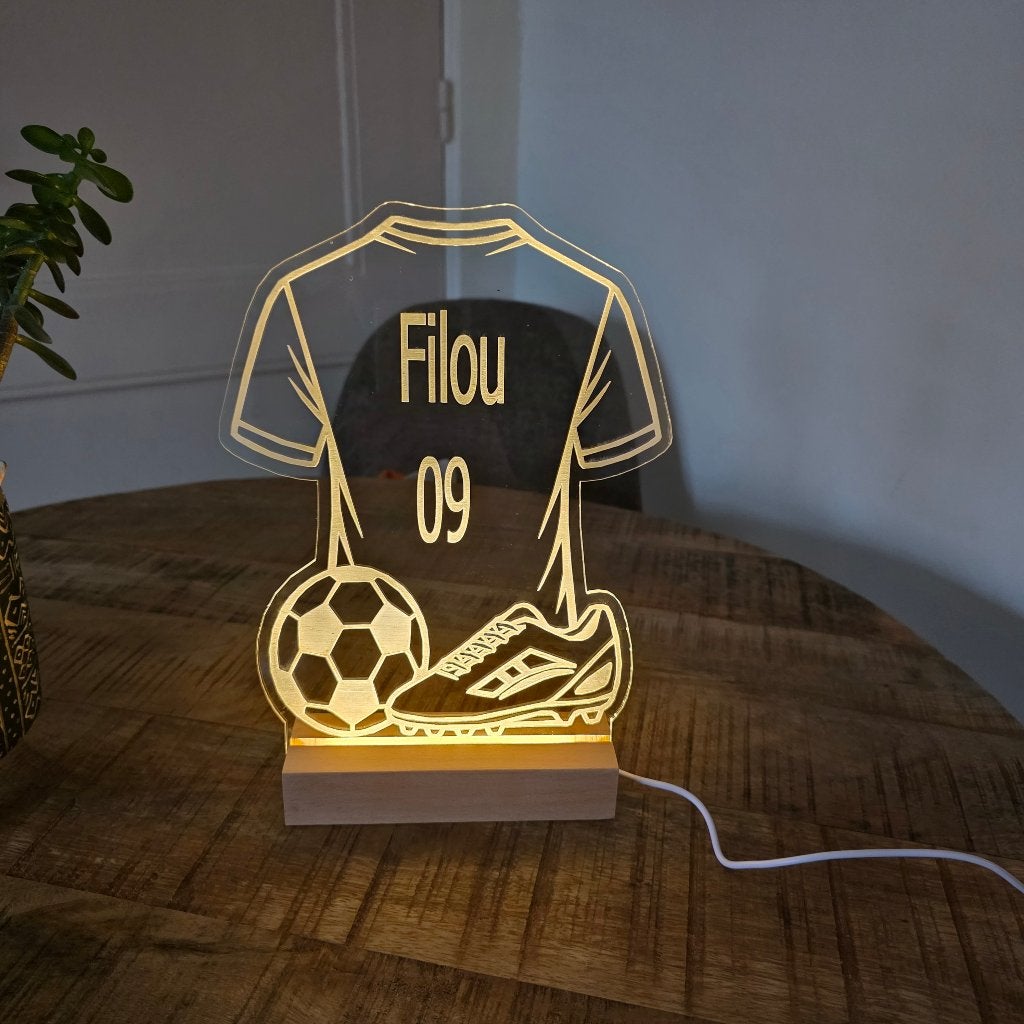 voetballamp, sinterklaascadeau, kerst, Nieuw, Ophalen of Verzenden, Handgemaakt, Hout