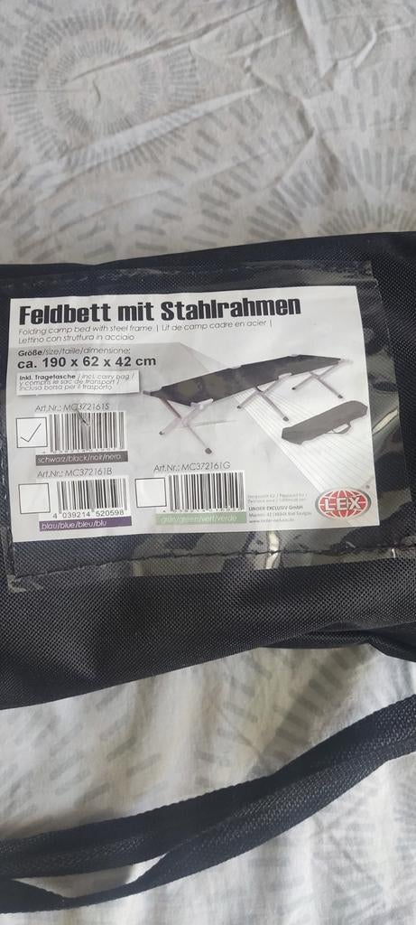 Veldbed met self inflating matras en 2 kussens, Ophalen