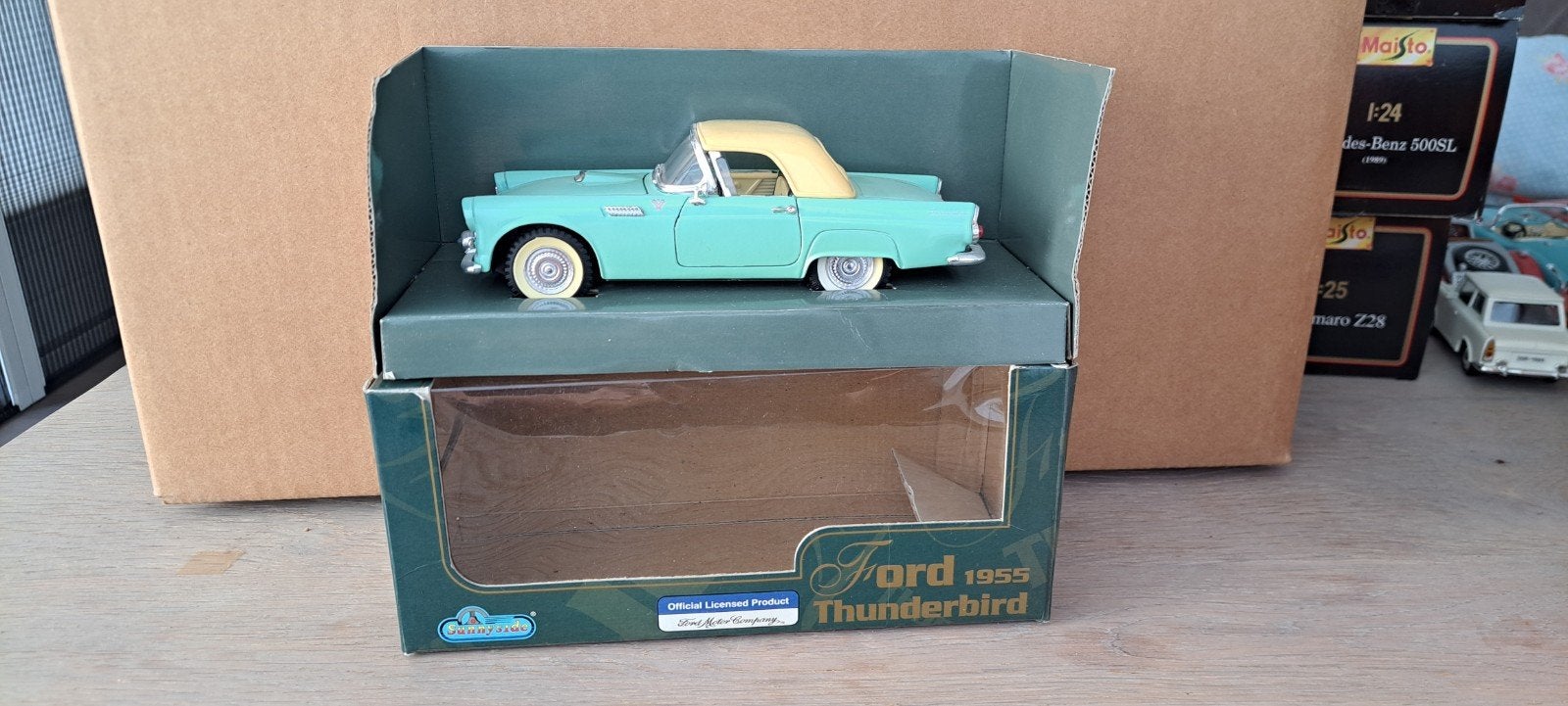 Ford Thunderbird 1955 Modelauto - Sunnyside Collectibles, Ophalen of Verzenden, Overige merken