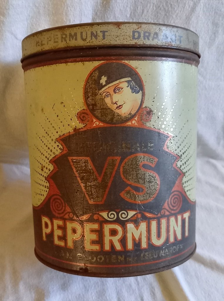 Blik Medische VS Pepermunt, 1930s, Verzenden, Gebruikt, Overige