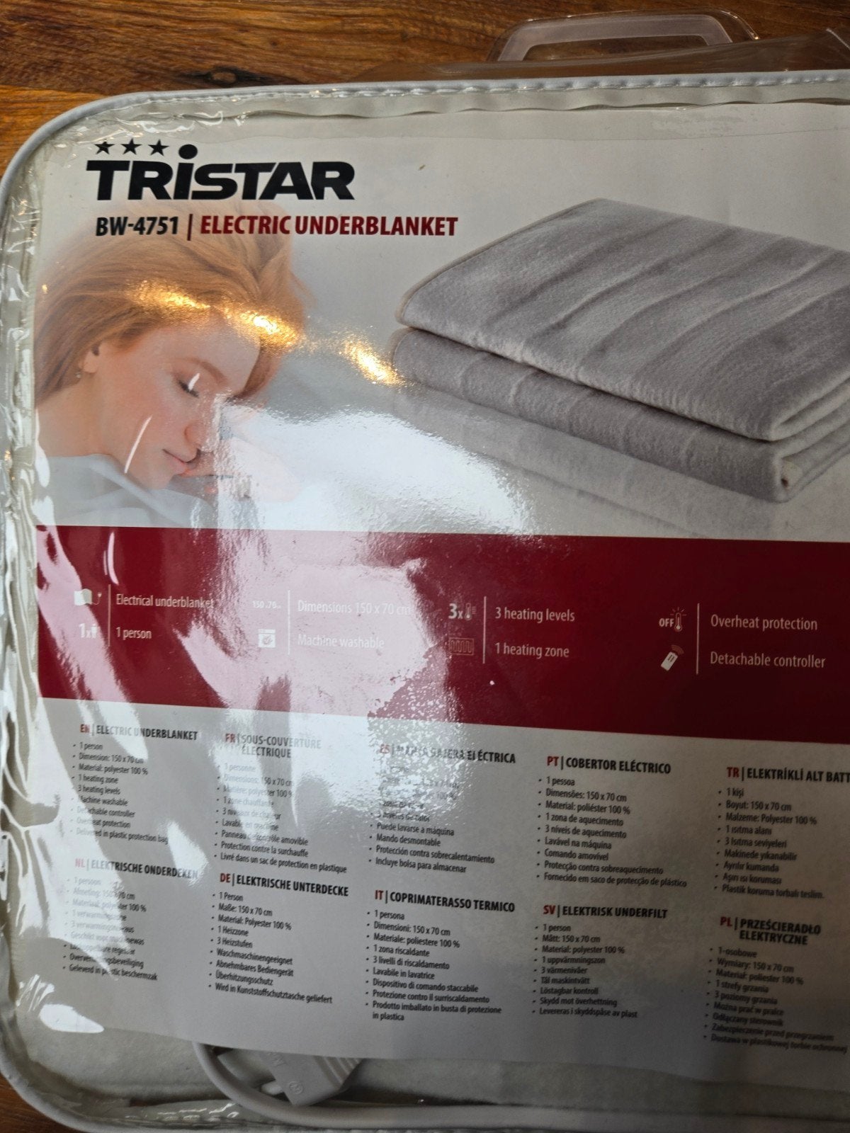 Tristar Elektrische Deken. Warmtedeken, Onderdeken, Eenpersoons, Wit, Nieuw, Ophalen of Verzenden