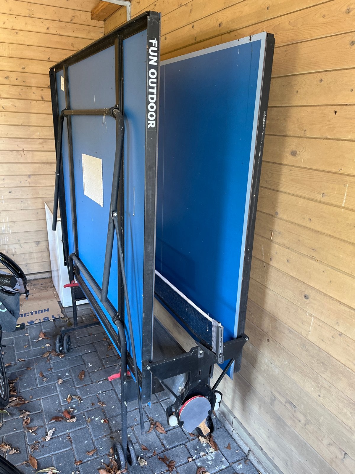 Tafeltennistafel 'Fun Outdoor' opknapper teab, Sport en Fitness, Tafeltennis, Ophalen, Gebruikt, Tafel Outdoor, Inklapbaar