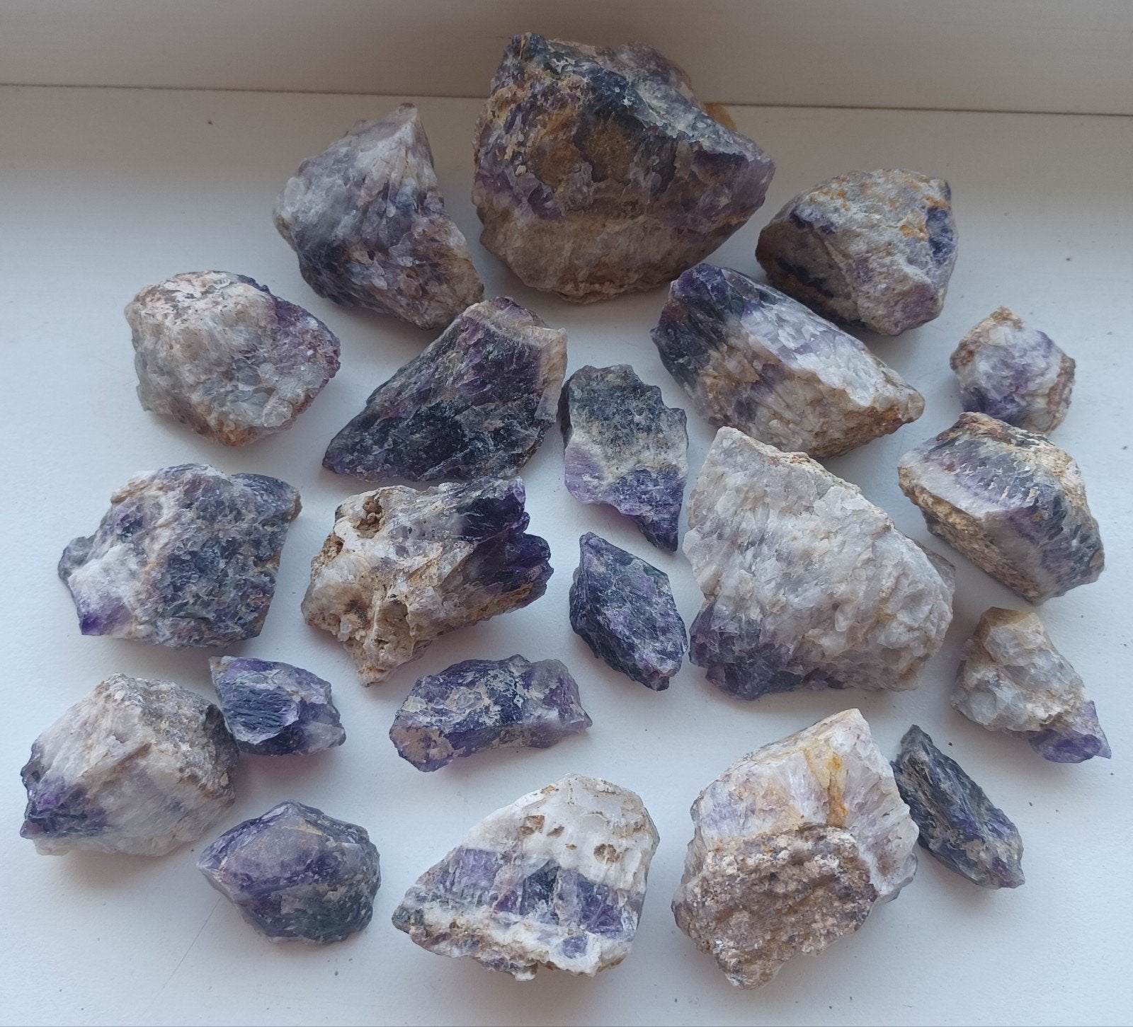 Ruwe Chevron Amethist (500 gram), Ophalen of Verzenden, Mineraal