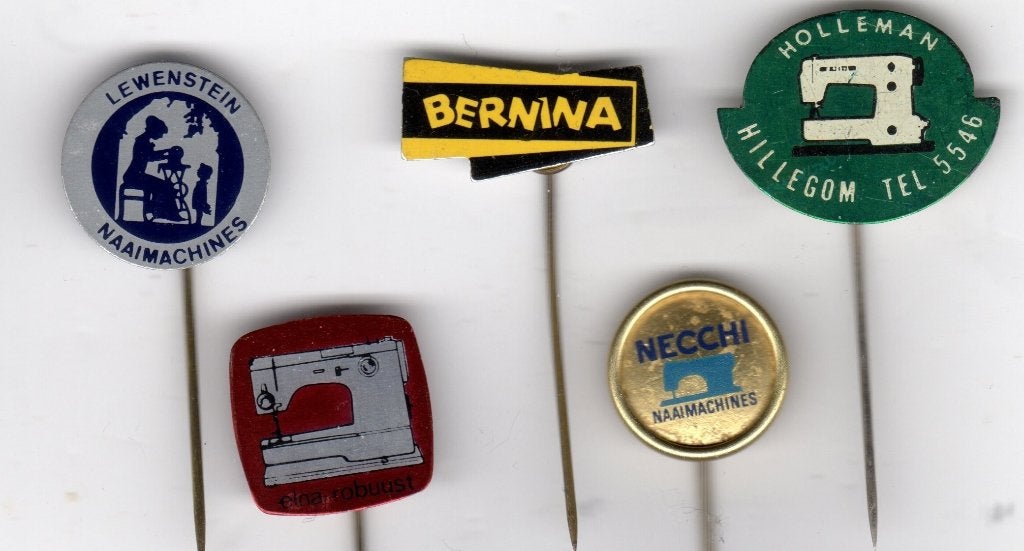 5 speldjes NAAIMACHINE LEWENSTEIN HOLLEMAN HILLEGOM ELNA, Ophalen of Verzenden, Gebruikt, Overige onderwerpen
