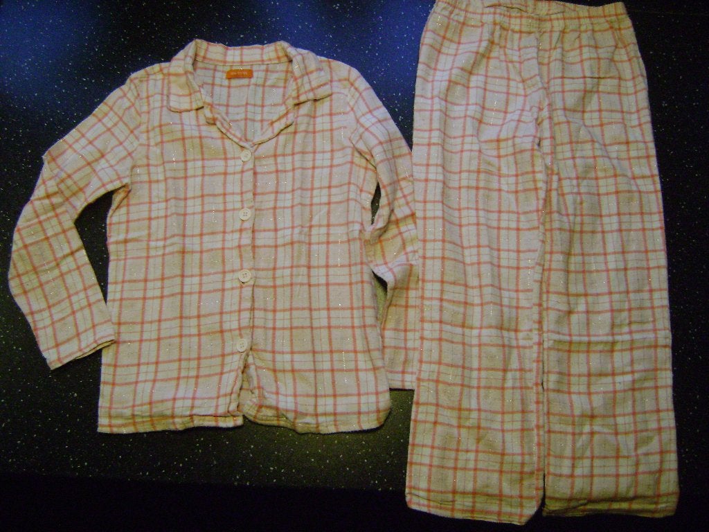 Hema roze geruit pyjama maat 122, Nacht- of Onderkleding, Gebruikt, Meisje, Ophalen of Verzenden