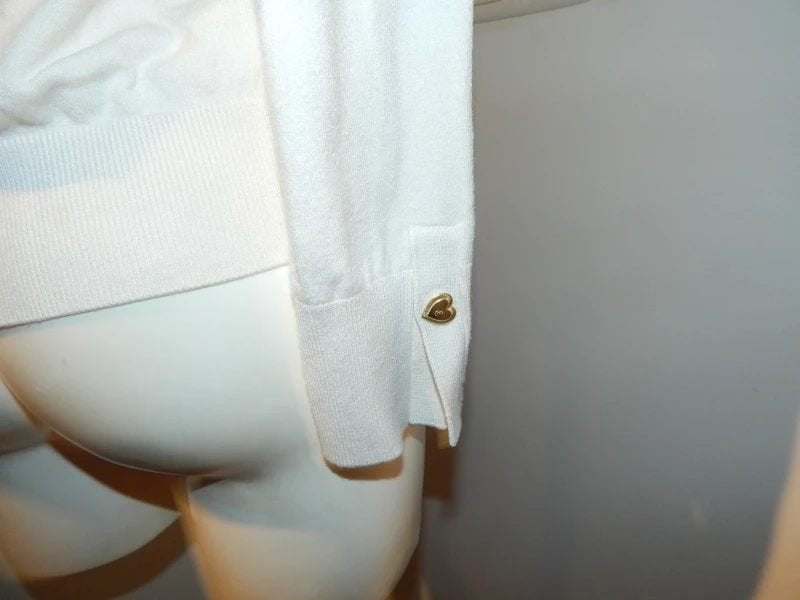 Fabienne Chapot gebreide trui gouden hartjes knoopjes S, Kleding | Dames, Verzenden, Wit, Fabienne Chapot, Maat 36 (S)