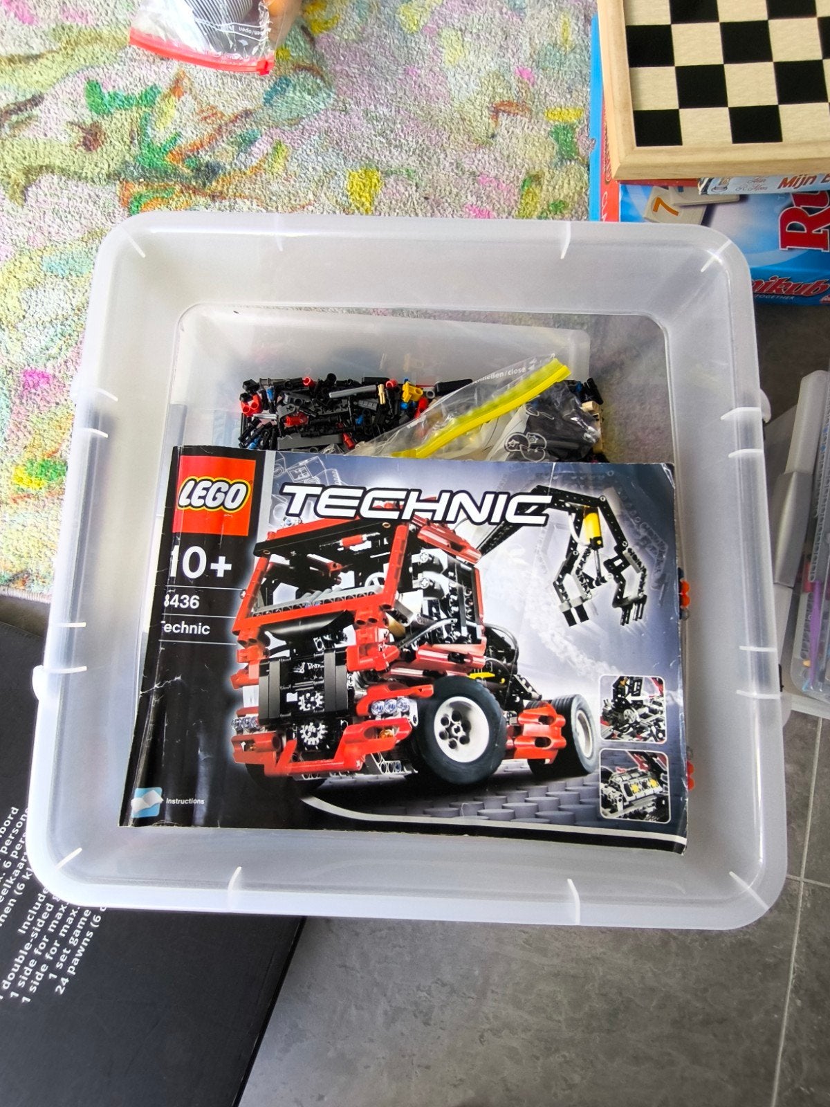 LEGO Technic 8436 Vrachtwagen met kraan (mist onderdelen), Ophalen, Gebruikt