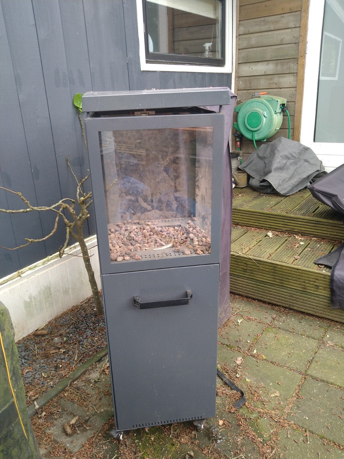 Pure Garden & Living Gas Terrasverwarmer met Hoes, Ophalen of Verzenden, Gebruikt, Gas, Vloer