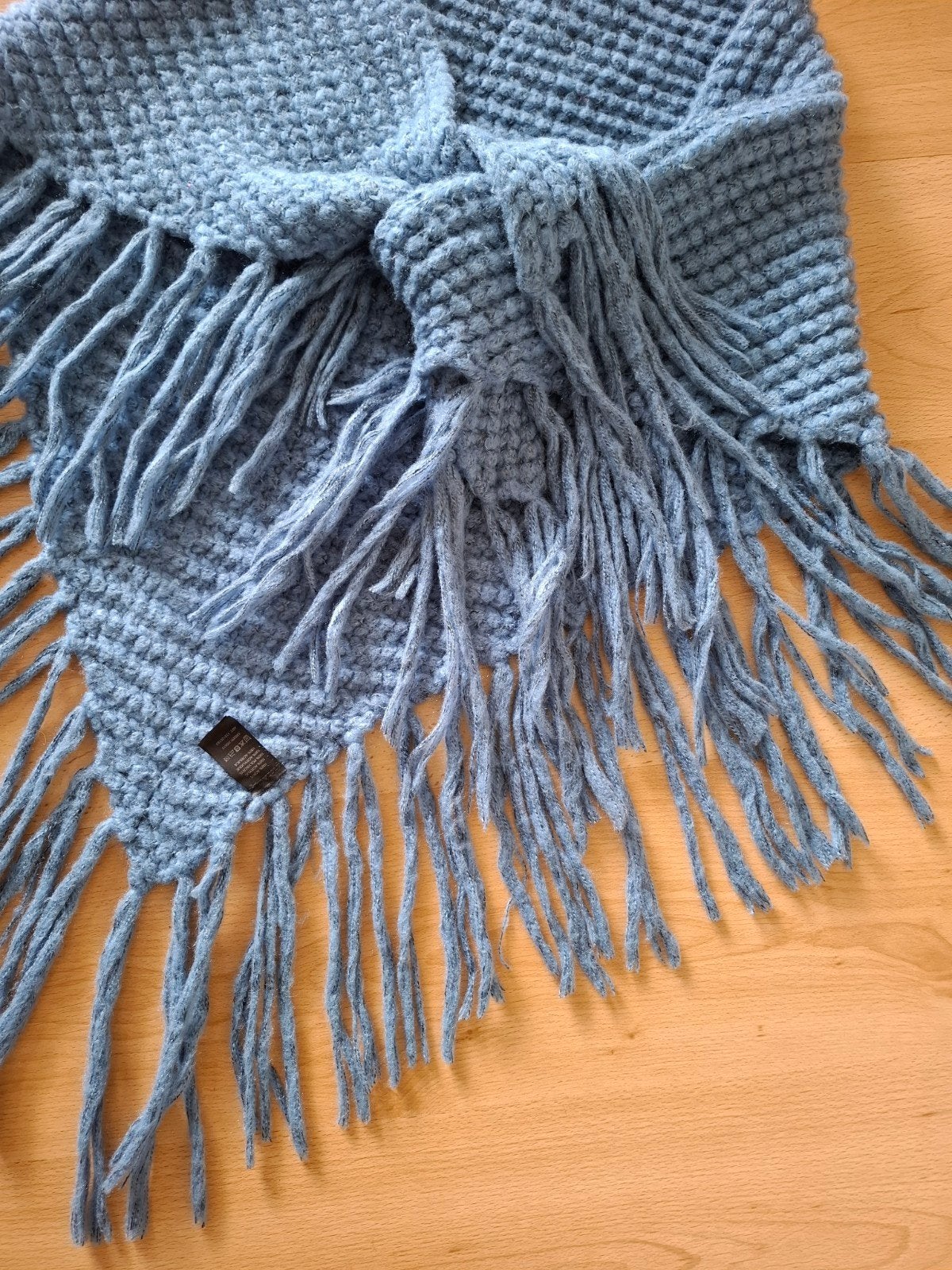 Sjaal Cape Stola Omslagdoek. Blauw!, Maat 46/48 (XL) of groter, Ophalen of Verzenden, Zo goed als nieuw, Sjaal