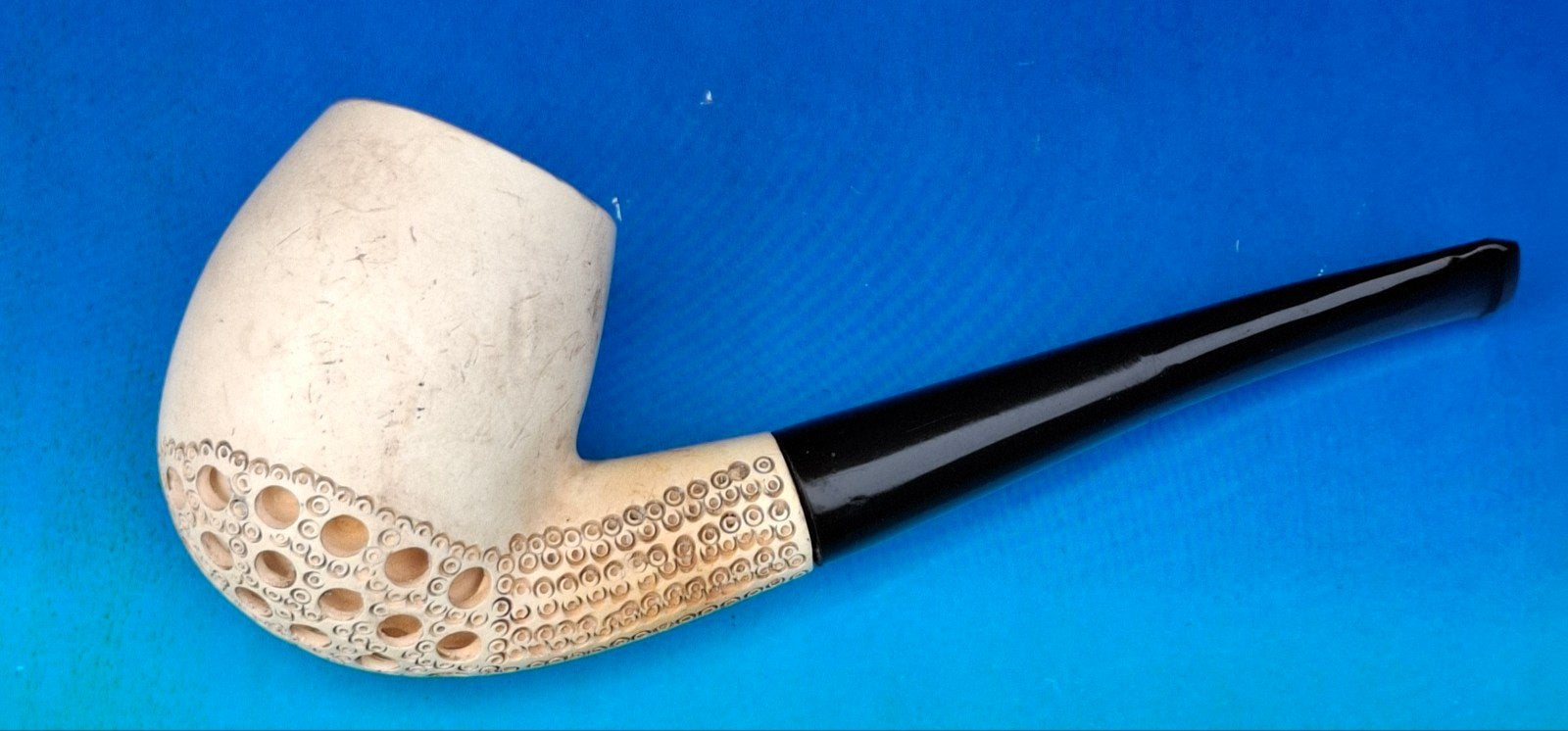 Pijp. Meerschuim.  Ca '60. 14 cm.  * Zie tekst., Ophalen, Gebruikt, (Water)pijp