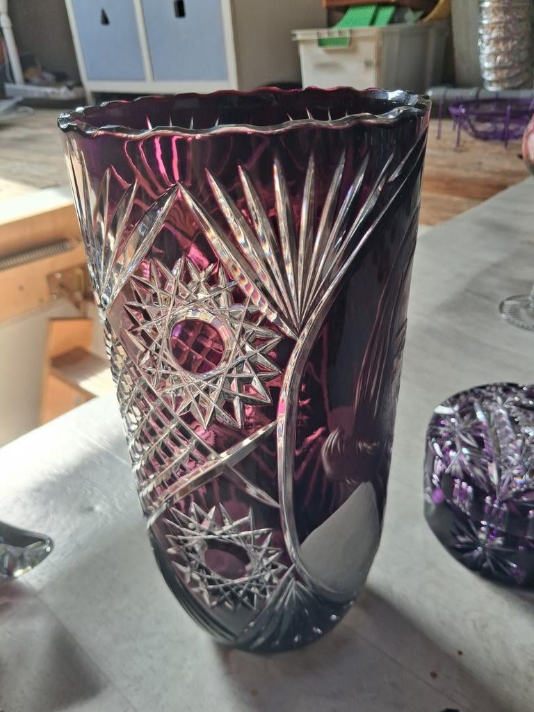 Tafel kristal, zo beetje 12 delig, Ophalen