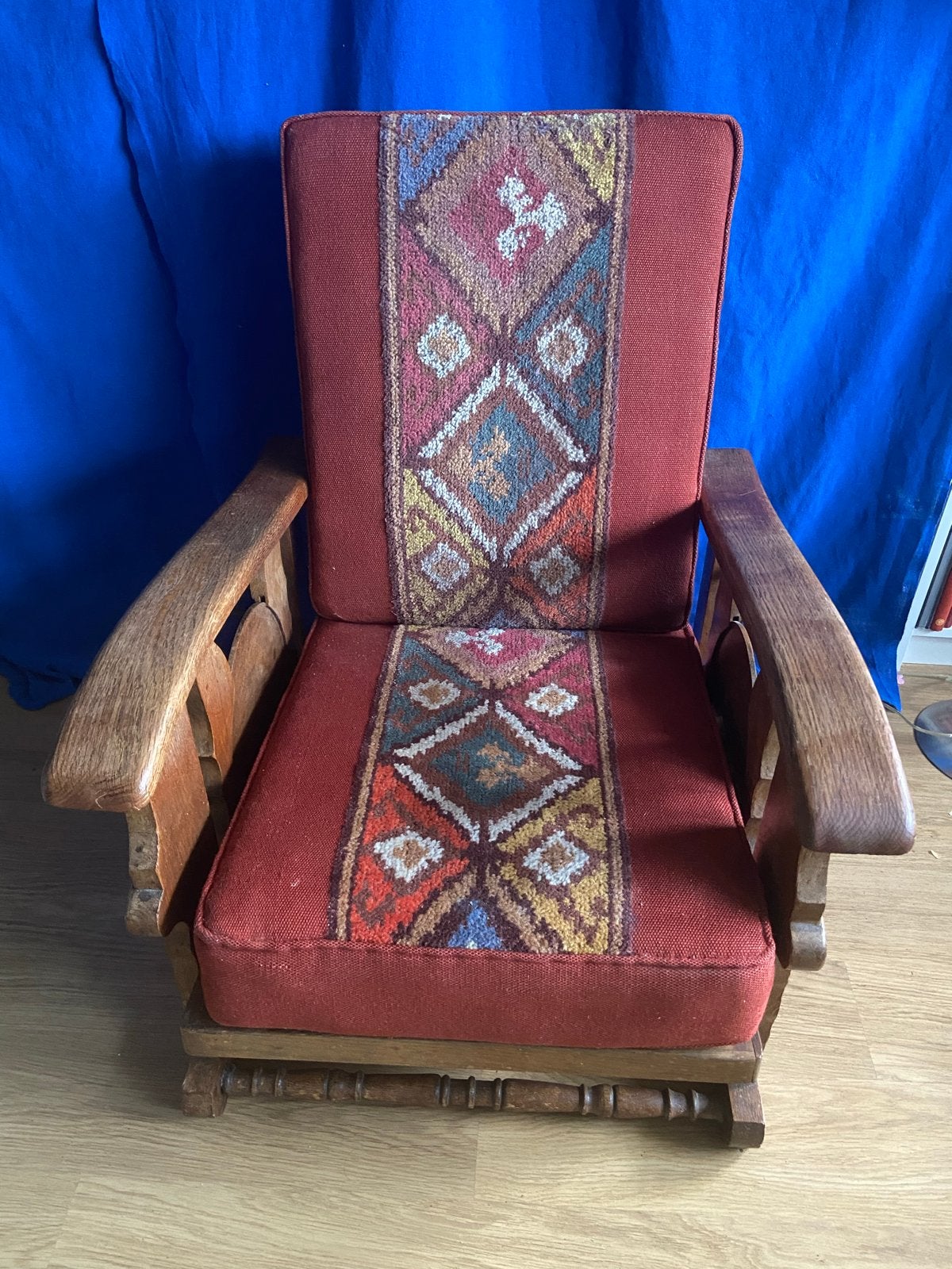 Antiek Fauteuil - Relaxstoel - Rookstoel Stoel Eikenhout, Ophalen
