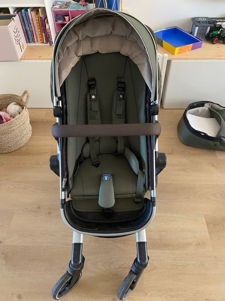 Joolz Day+ kinderwagen met accessoires in marvellous green, Gebruikt, Combiwagen, Met autostoeltje, Ophalen