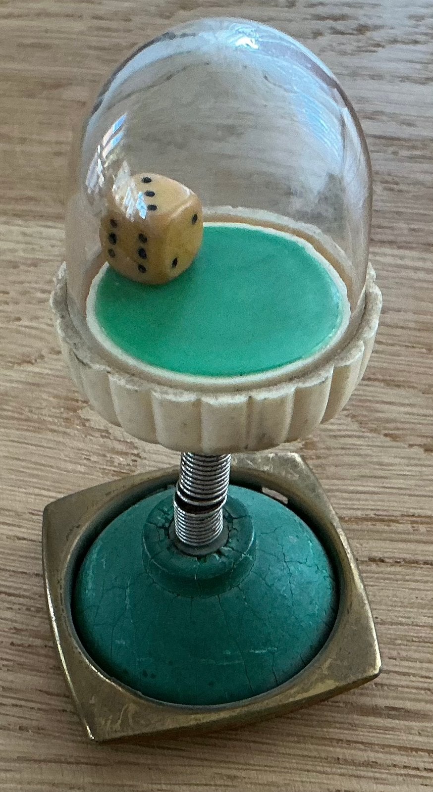 Oud gokspelletje met dobbelsteen, Ophalen of Verzenden, Gebruikt