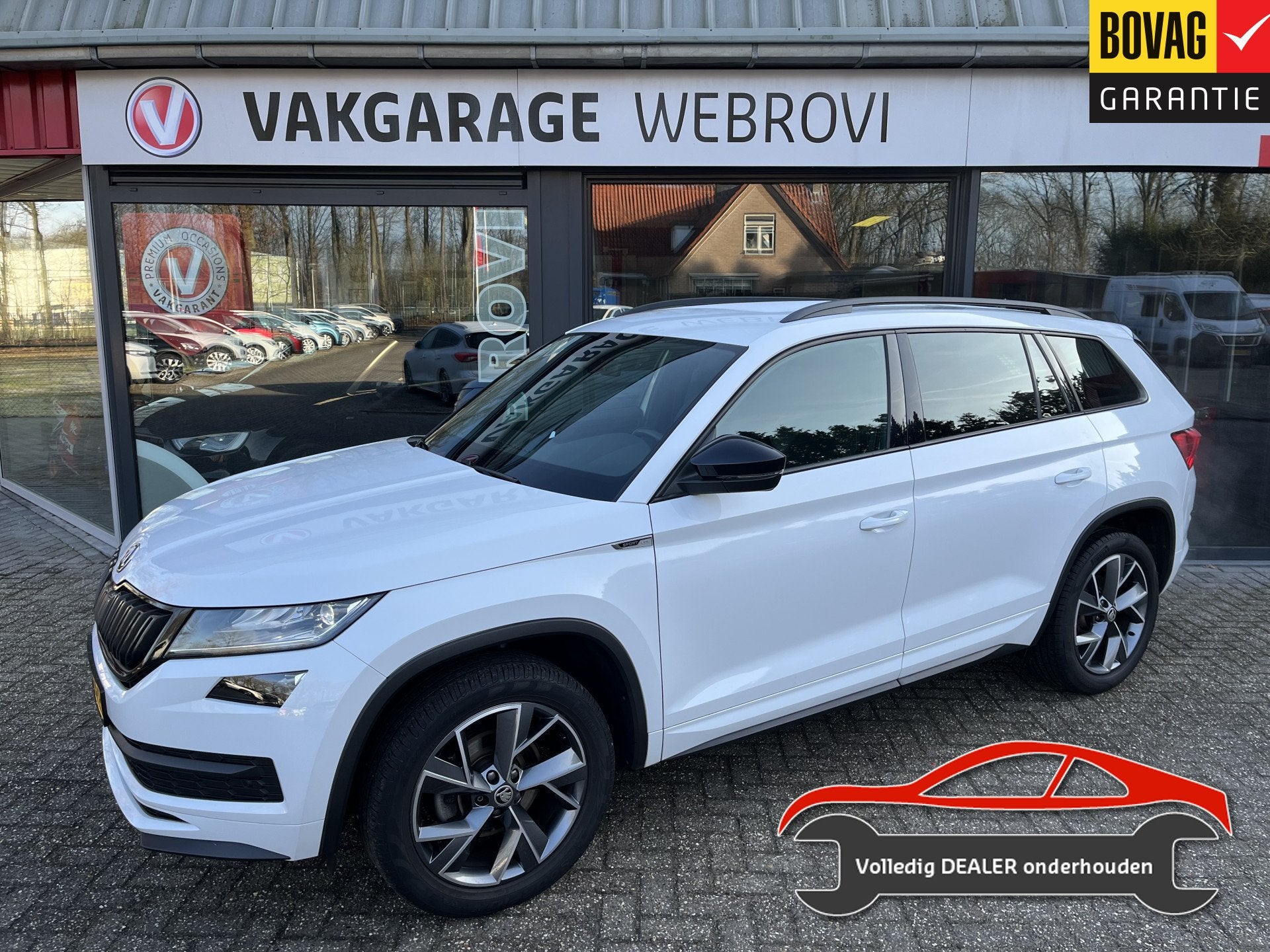 Skoda Kodiaq 1.5 TSI Sportline Bus. 1e Eign/Stoel-Stuurverw/, Auto's, Skoda, Voorwielaandrijving, Euro 6, 4 cilinders, Wit